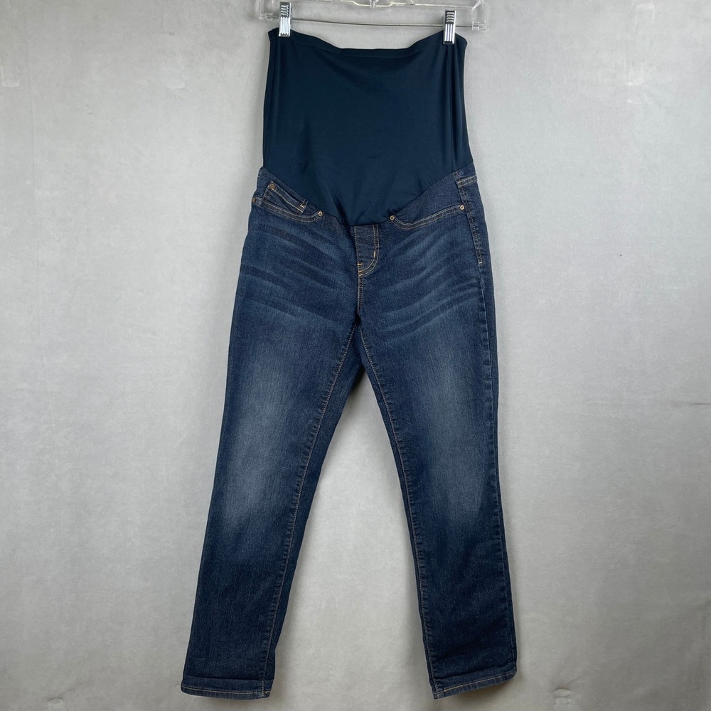 Signature Levi Strauss Gold Maternity Slim Boyfriend Jeans Dark Wash Stretch‎ S